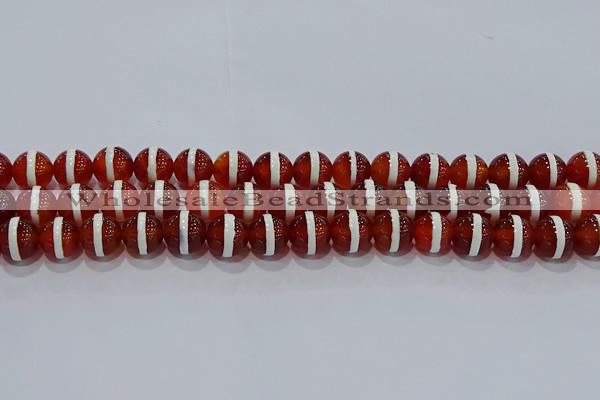 CAG9142 15.5 inches 10mm round tibetan agate beads wholesale