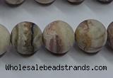 CAG9294 15.5 inches 12mm round matte Mexican crazy lace agate beads