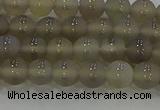 CAG9343 15.5 inches 6mm round matte grey agate beads wholesale