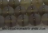 CAG9345 15.5 inches 10mm round matte grey agate beads wholesale