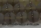 CAG9346 15.5 inches 12mm round matte grey agate beads wholesale