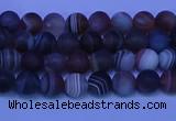 CAG9370 15.5 inches 4mm round matte botswana agate beads