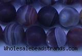 CAG9374 15.5 inches 12mm round matte botswana agate beads