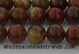 CAG9392 15.5 inches 8mm round red moss agate beads wholesale