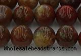 CAG9393 15.5 inches 10mm round red moss agate beads wholesale