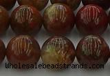 CAG9394 15.5 inches 12mm round red moss agate beads wholesale