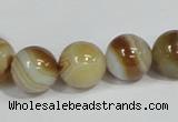 CAG940 16 inches 14mm round madagascar agate gemstone beads