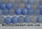 CAG9445 15.5 inches 4mm round blue agate beads wholesale