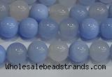 CAG9446 15.5 inches 6mm round blue agate beads wholesale