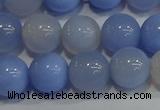 CAG9447 15.5 inches 8mm round blue agate beads wholesale