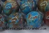 CAG9477 15.5 inches 16mm round blue crazy lace agate beads