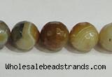 CAG948 16 inches 14mm faceted round madagascar agate gemstone beads