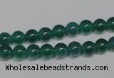 CAG953 15.5 inches 6mm round green agate gemstone beads wholesale