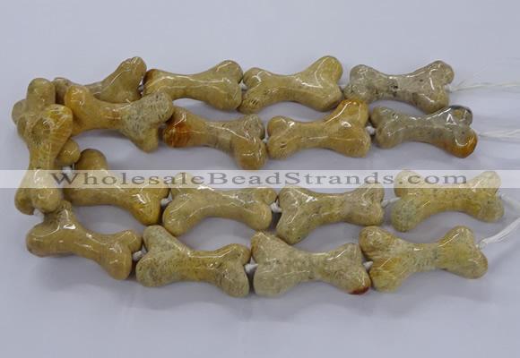 CAG9537 15.5 inches 22*40mm - 25*45mm bone chrysanthemum agate beads