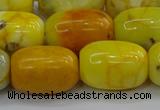 CAG9541 15.5 inches 13*18mm drum dragon veins agate beads