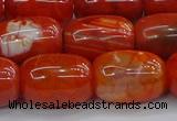 CAG9544 15.5 inches 13*18mm drum dragon veins agate beads