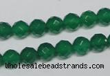 CAG955 15.5 inches 8mm faceted round green agate gemstone beads