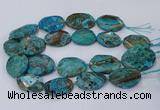 CAG9552 15.5 inches 25*35mm - 30*40mm freeform ocean agate beads