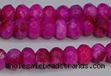 CAG9574 15.5 inches 4*6mm faceted rondelle crazy lace agate beads