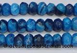 CAG9578 15.5 inches 4*6mm faceted rondelle crazy lace agate beads