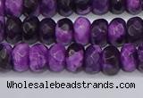 CAG9588 15.5 inches 5*8mm faceted rondelle crazy lace agate beads