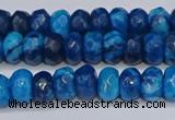 CAG9593 15.5 inches 5*8mm faceted rondelle crazy lace agate beads