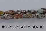 CAG9610 15.5 inches 6*12mm rice ocean agate gemstone beads