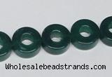 CAG964 15.5 inches 13mm donut green agate gemstone beads wholesale