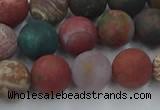 CAG9668 15.5 inches 10mm round matte ocean agate beads wholesale