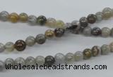 CAG970 15.5 inches 4mm round bamboo leaf agate gemstone beads