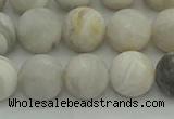 CAG9703 15.5 inches 10mm round matte grey agate beads wholesale