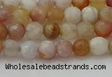 CAG9718 15.5 inches 4mm faceted round colorful agate beads