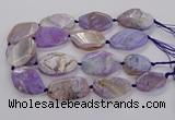 CAG9758 15.5 inches 30*35mm - 35*45mm faceted freeform agate beads