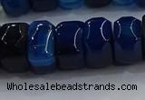 CAG9785 15.5 inches 8*16mm faceted rondelle agate gemstone beads