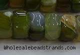 CAG9786 15.5 inches 8*16mm faceted rondelle agate gemstone beads