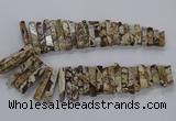 CAG9799 Top drilled 8*20mm - 10*48mm sticks ocean agate beads