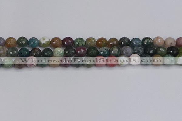 CAG9832 15.5 inches 8mm faceted round Indian agate beads