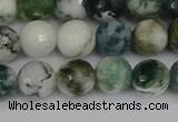 CAG9839 15.5 inches 8mm faceted round tree agate beads