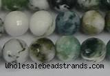 CAG9840 15.5 inches 10mm faceted round tree agate beads