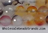 CAG9891 15.5 inches 8mm faceted round dendritic agate beads