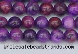 CAG9918 15.5 inches 6mm round purple crazy lace agate beads