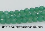 CAJ02 15.5 inches 6mm faceted round green aventurine jade beads