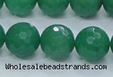 CAJ06 15.5 inches 16mm faceted round green aventurine jade beads