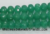 CAJ09 15.5 inches 7*10mm faceted rondelle green aventurine jade beads