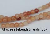 CAJ101 15.5 inches 4mm round red aventurine jade beads wholesale