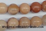 CAJ105 15.5 inches 14mm round red aventurine jade beads wholesale