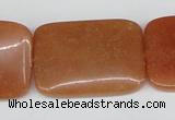 CAJ160 15.5 inches 25*35mm rectangle red aventurine jade beads