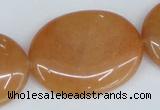 CAJ164 15.5 inches 30*45mm oval red aventurine jade beads