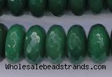 CAJ20 15.5 inches 10*20mm faceted rondelle green aventurine beads