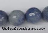 CAJ567 15.5 inches 18mm faceted round blue aventurine beads wholesale